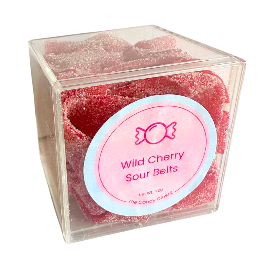 Wild Cherry Sour Belts Candy Cubes