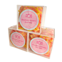 Strawberry Banana Sour Belts Candy Cubes