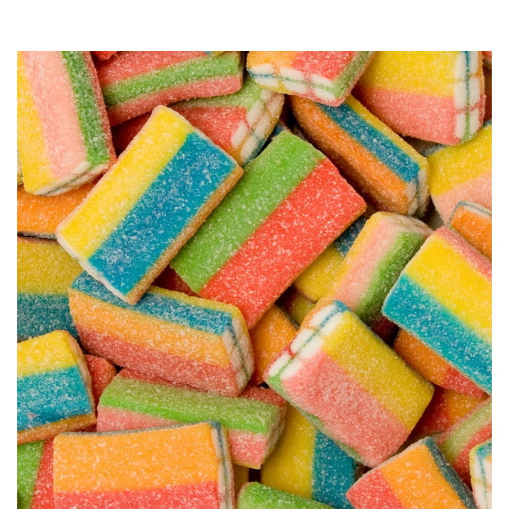 Gummy Sour Rainbow Bricks