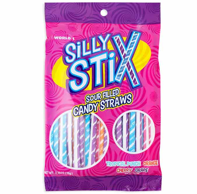 Silly Stix Sour Filled Candy Straws