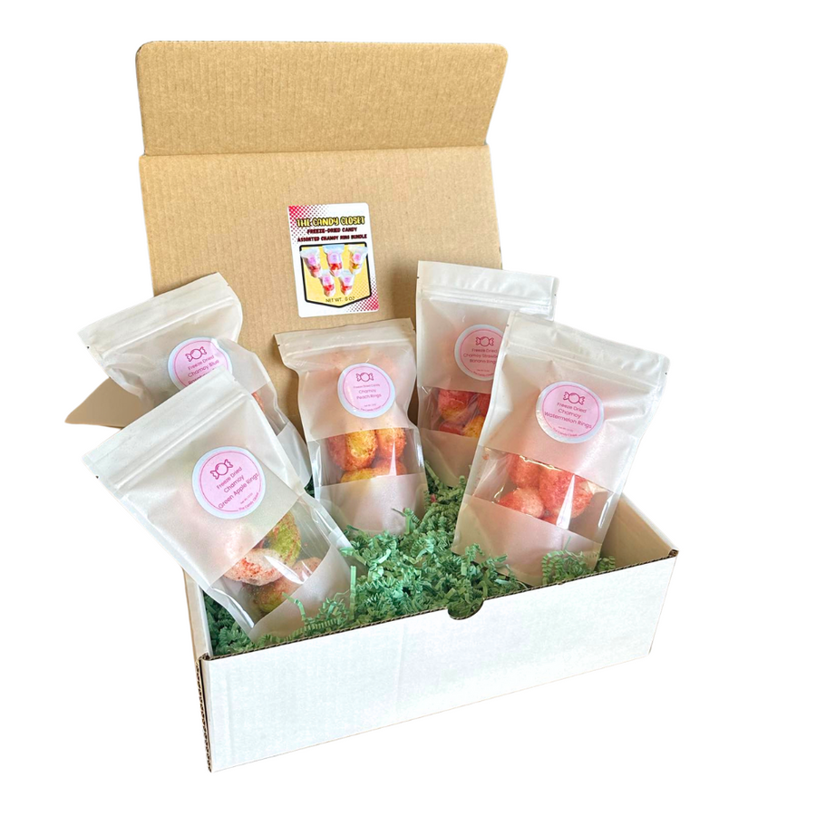 Assorted Freeze Dried Candy Chamoy Ring Bundle