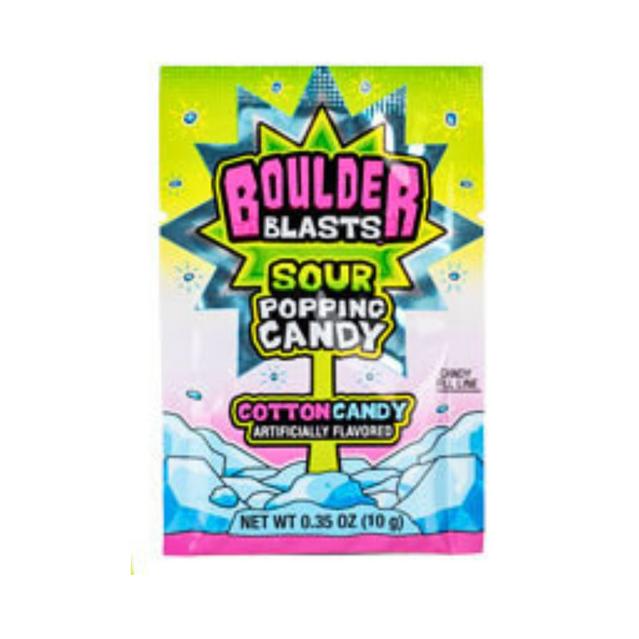 Boulder Blasts Cotton Candy Sour Popping Candy