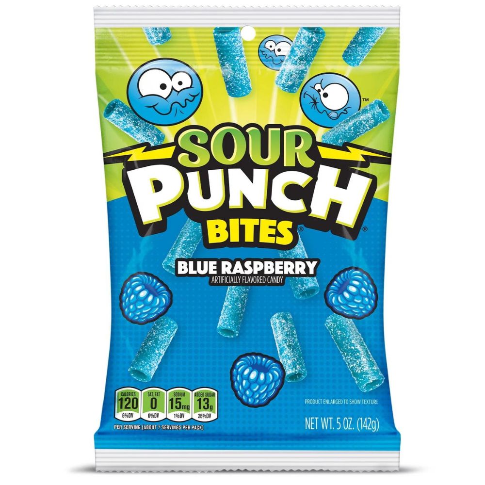 Sour Punch Blue Raspberry Bites