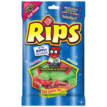 Rips Sour Green Apple and Strawberry Pieces