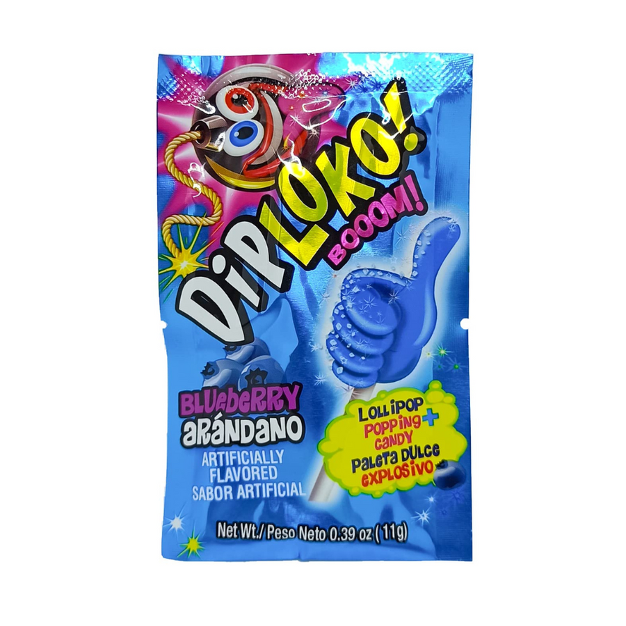 Dip Loko Blueberry Dip 'n Lick Popping Candy