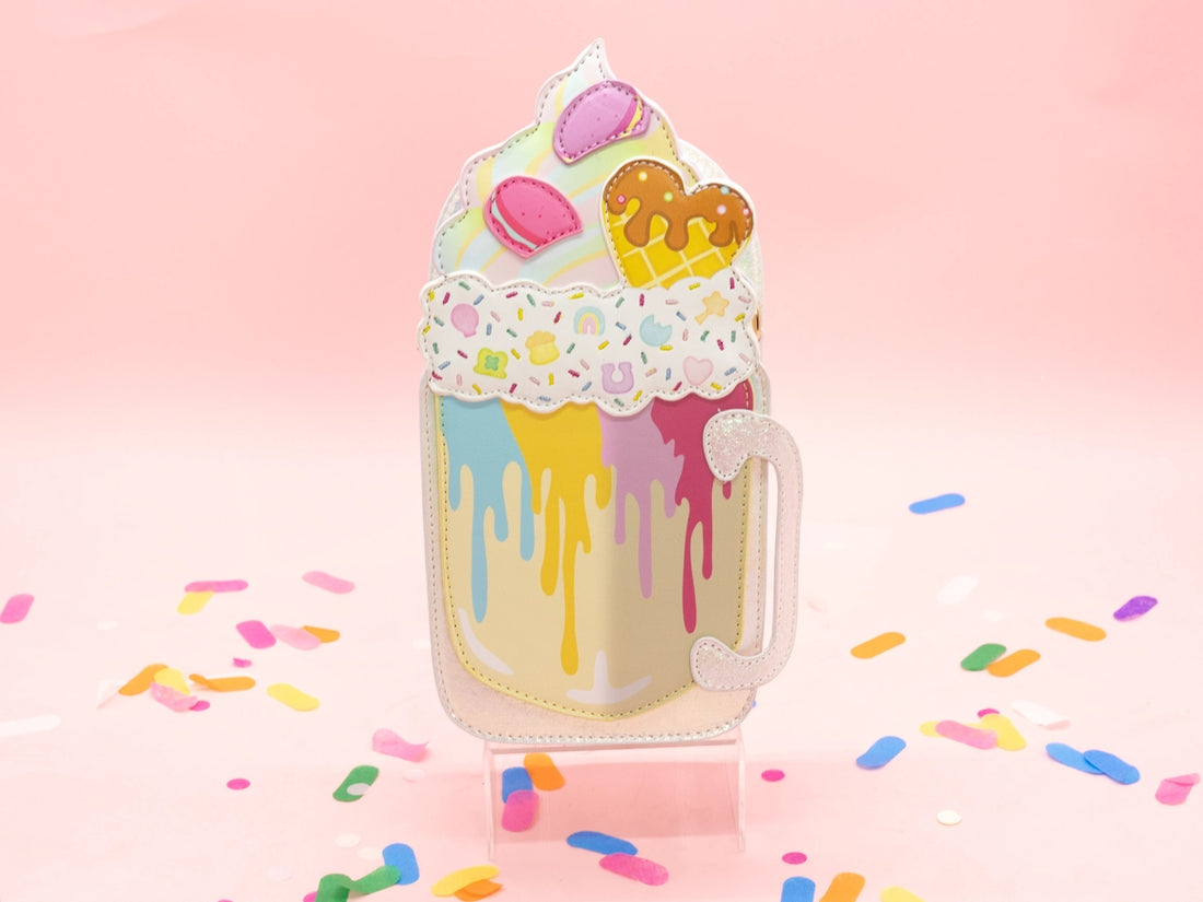 Rainbow Sprinkles Milkshake Mug Handbag - Rainbow Sprinkles