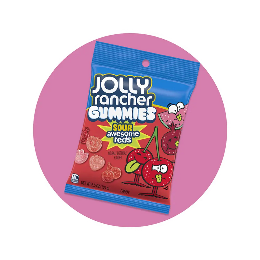 Jolly Rancher Sour Awesome Reds Gummies