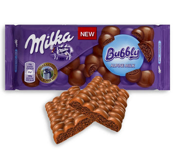 Milka Bubbly Alpine Milk Chocolate Bar