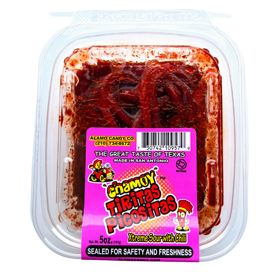 Alamo Candy Chamoy Tiritas Picositas Straws Tub