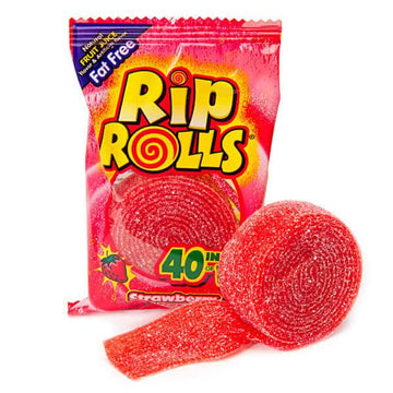 Rips Rolls Sour Strawberry