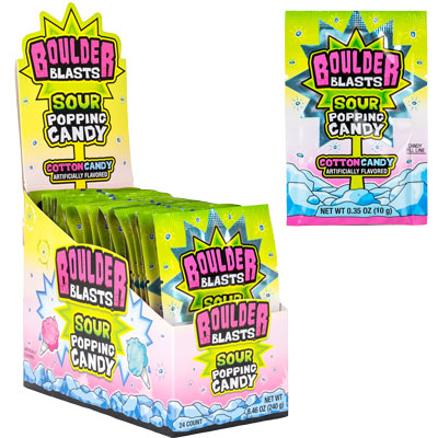 Boulder Blasts Cotton Candy Sour Popping Candy