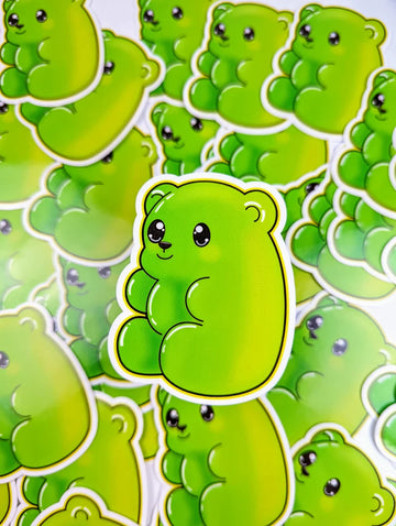 Green Gummy Bear Sticker
