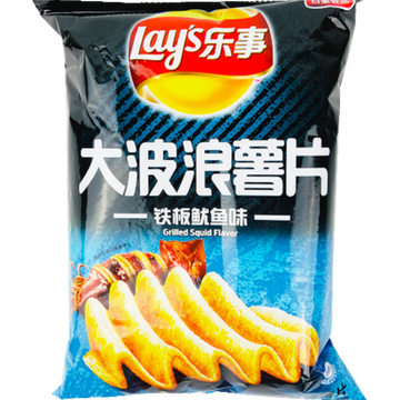 Lay's Sizzling Grilled Squid Flavor Wavy Potato Chips